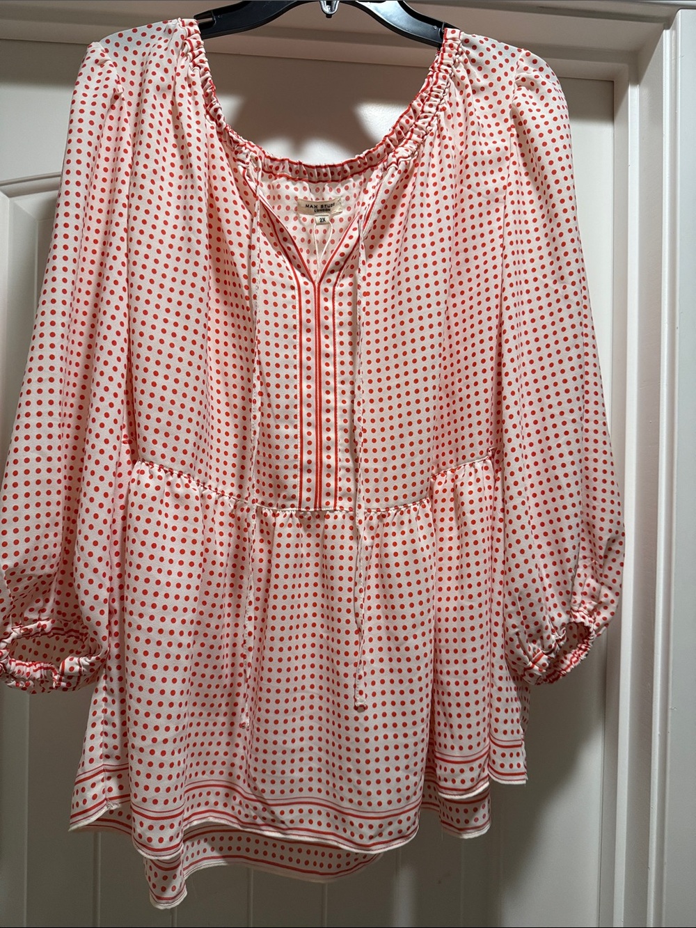 Women’s Red Polka Dot Blouse